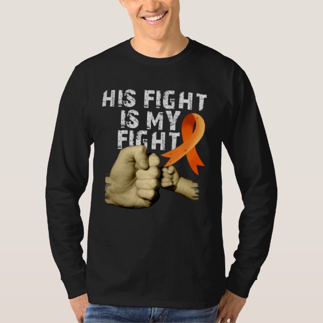 His Fight Is My Fight MS  Multiple Sclerosis Aware T-Shirt (Vorderseite)