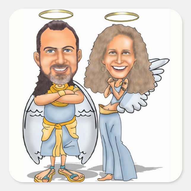 HIS & HER ANGELS Aufkleber (Vorderseite)