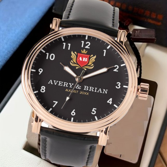 His & her name initials monogram couple armbanduhr (Von Creator hochgeladen)