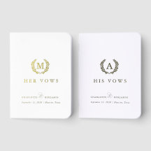 "His & Hers" Weiße Kamm-Monogramm-Hochzeit