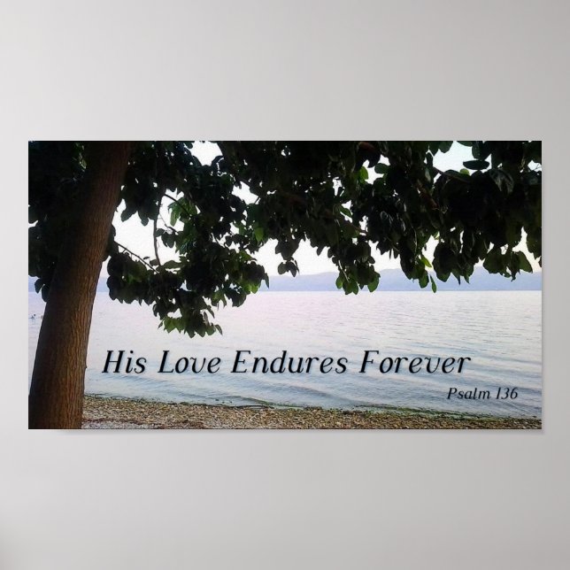 His Love Endures Forever Psalm 136  Poster (Vorne)