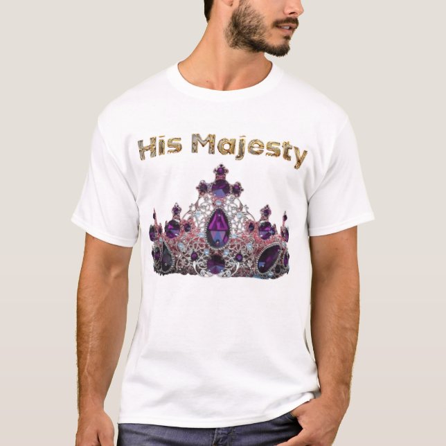 His Majesty – Royal Purple Crown Design T-Shirt (Vorderseite)