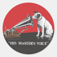 His Master's Voice Rot & Schwarz Vintage