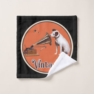 His Master's Voice Vintage Orange Waschlappen