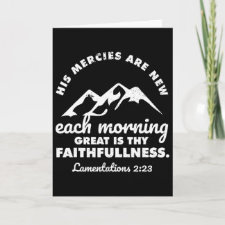 His Mercies Are New Every Morning Lamentations Bib Karte