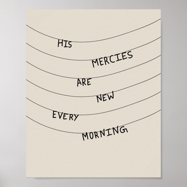 His Mercies are new every Morning  Poster (Vorne)