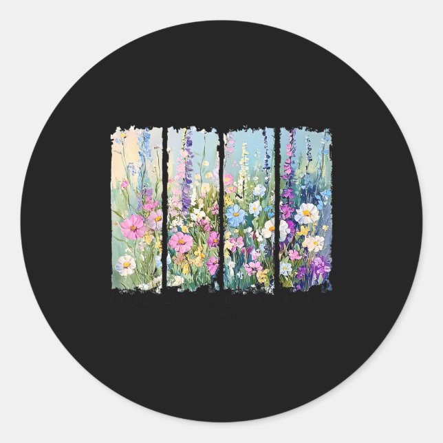 His Mercies Are New Every Morning Wildflower Chris Runder Aufkleber (Vorderseite)