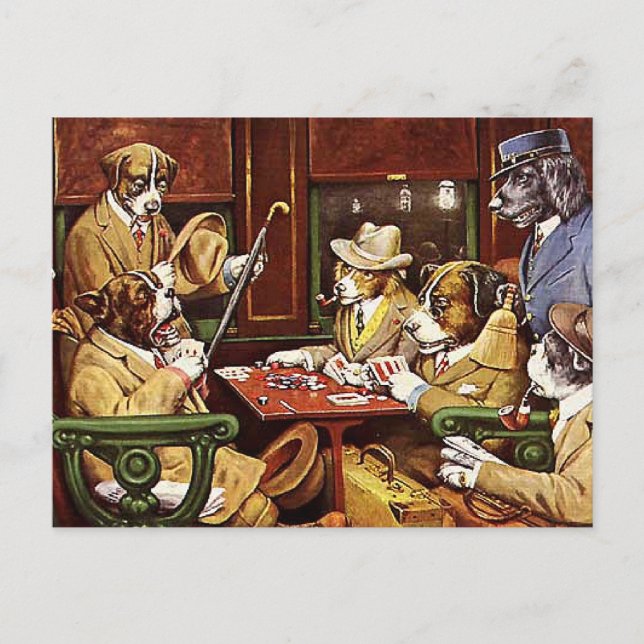 His Station and Four Aces, Postkarte (Vorderseite)