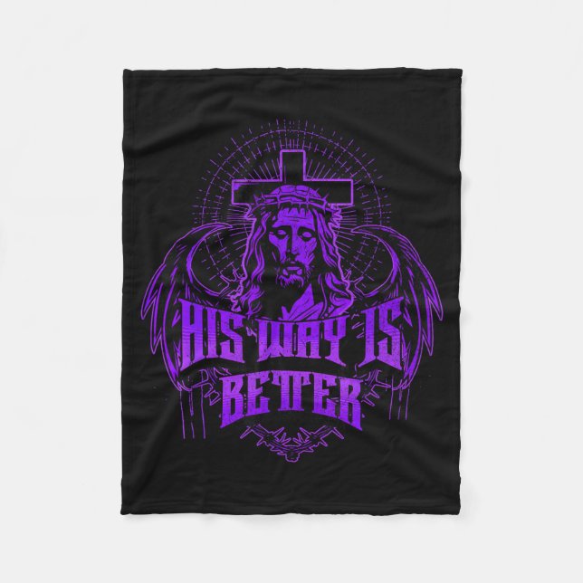 His Way Is Better - Jesus Streetwear  Fleecedecke (Vorderseite)