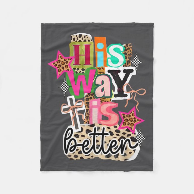 His Way Is Better Leopard Christian Jesus Bible Ve Fleecedecke (Vorderseite)