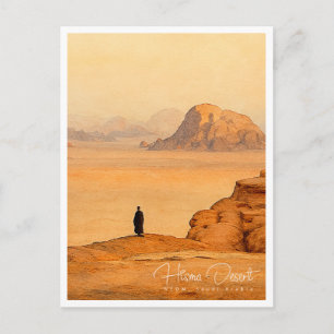 Hisma Desert NEOM Saudi Arabien Retro Travel Feiertagspostkarte