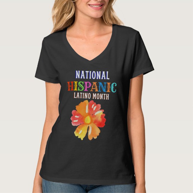 Hispanic Ceremony Month Prideful Latin Spanish Ami T-Shirt (Vorderseite)
