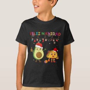 Hispanic Frohe Weihnachten Avocado-Tacos Mexikanis T-Shirt