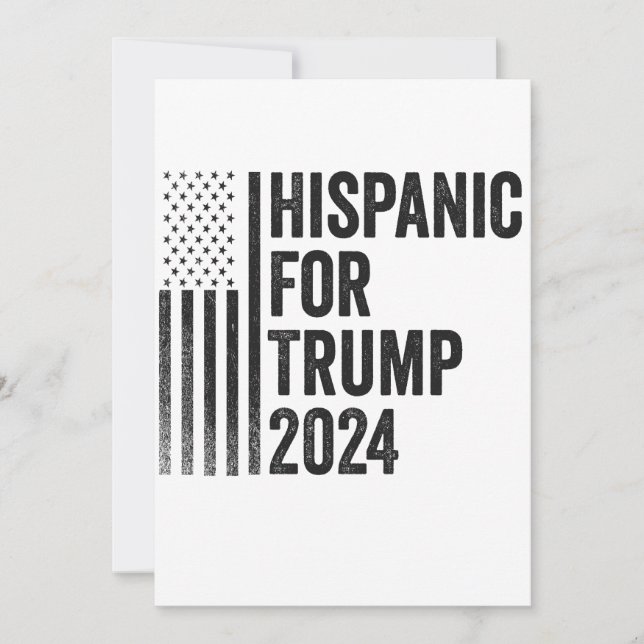 Hispanic für Trump 2024 - Amerikanische Patriotisc Dankeskarte (Vorderseite)