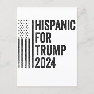 Hispanic für Trump 2024 - Amerikanische Patriotisc Postkarte