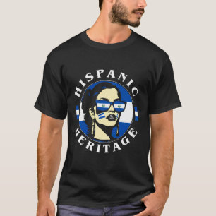 Hispanic Heritage El Salvadoran Frau und Flaggen F T-Shirt