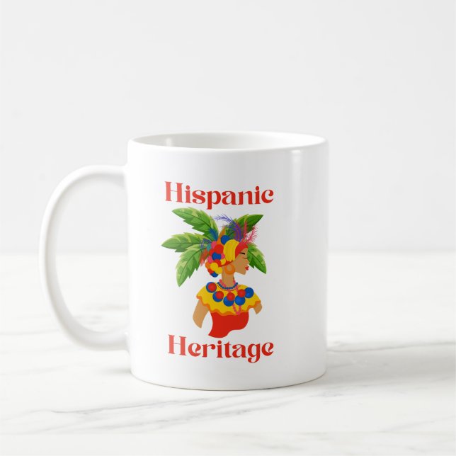 Hispanic Heritage Hispanic Woman Kaffeetasse (Links)