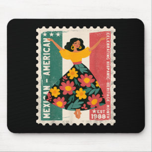 Hispanic Heritage Mexican Floral Dancer W Mousepad