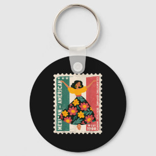 Hispanic Heritage Mexican Floral Dancer W Schlüsselanhänger
