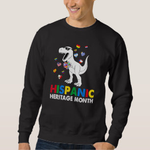 Hispanic Heritage Monat Alle Länder Flaggen Dinosa Sweatshirt