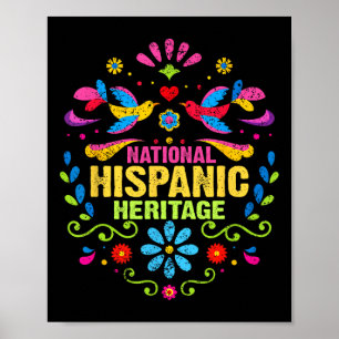 Hispanic Heritage Monat Alle Länder Herz Hand Poster