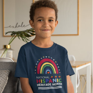Hispanic Heritage Monat Boho Regenbogen und Flagge T-Shirt
