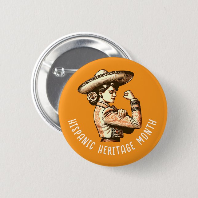 Hispanic Heritage Monat Button (Vorne & Hinten)