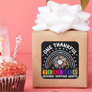 Hispanic Heritage Monat Eins Dankeswerter Lehrer L Quadratischer Aufkleber