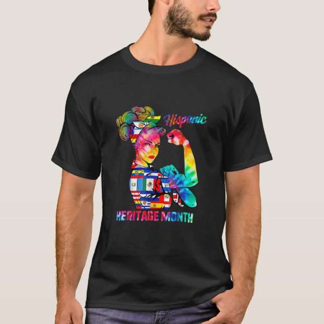 Hispanic Heritage Monat Hispanic Kulturländer T-Shirt (Vorderseite)