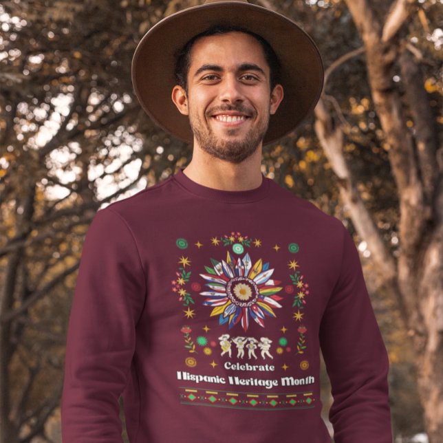 Hispanic Heritage Monat Latino Fahnen Sonnenblume  Sweatshirt (Von Creator hochgeladen)