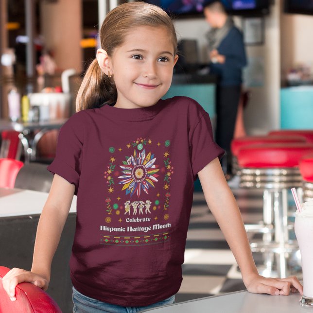 Hispanic Heritage Monat Latino Fahnen Sonnenblume  T-Shirt (Von Creator hochgeladen)