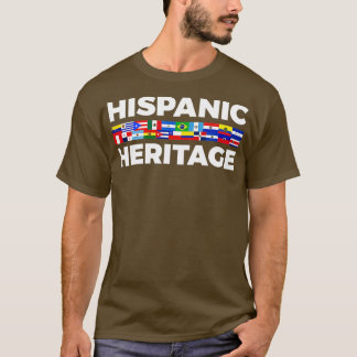 Hispanic Heritage Monat Latino Landesflaggen T-Shirt