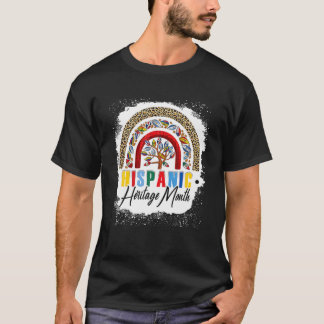 Hispanic Heritage Monat Regenbogen Alle Länder Fla T-Shirt