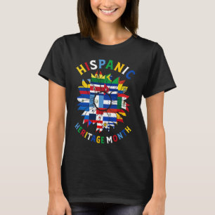 Hispanic Heritage Monat Sonnenblumen Alle Länder F T-Shirt