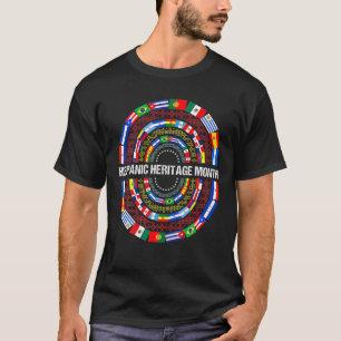 Hispanic Heritage Monat Spanische Länder Flaggen R T-Shirt