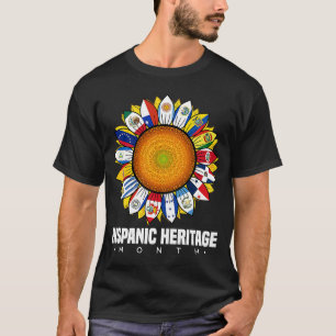 Hispanic Heritage Monat Spanische Länder Flaggen S T-Shirt