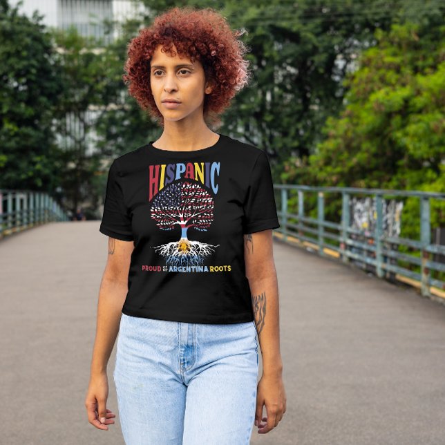 Hispanic Heritage Monat stolz argentinische Wurzel T-Shirt (Von Creator hochgeladen)