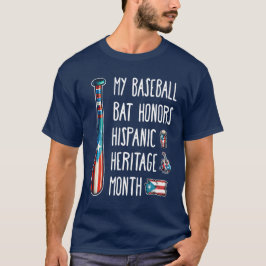 Hispanic Heritage Monte Baseball Bat T-Shirt