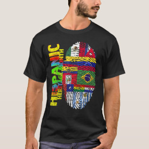 Hispanic Heritage Month a Proud Fingerabdruck T-Shirt