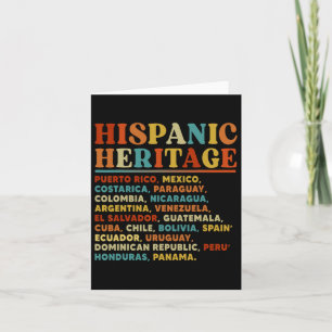 Hispanic Heritage Month Alle lateinamerikanischen Karte