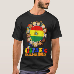 Hispanic Heritage Month Bolivien Kinder Jungen Mäd T-Shirt