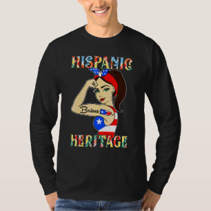 Hispanic Heritage Month Boricua Puerto Rico-Flagge T-Shirt