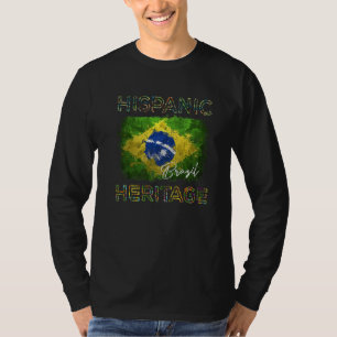Hispanic Heritage Month Brasil Flagge Latino Brasi T-Shirt