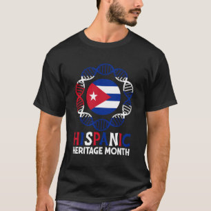 Hispanic Heritage Month Dna Cuba Patriotic Heritag T-Shirt