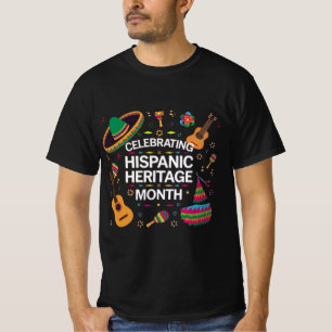 Hispanic Heritage Month feiern - Farbige Feier T-Shirt