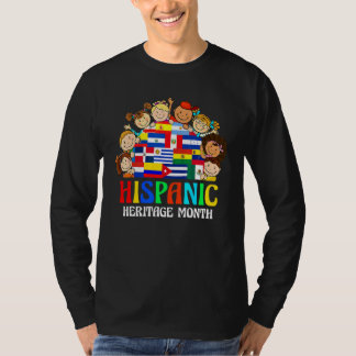 Hispanic Heritage Month Flaggen Kinder Jungen Mädc T-Shirt