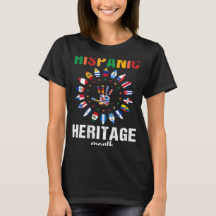 Hispanic Heritage Month Hand Hand Latino Country F T-Shirt