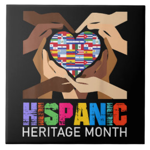 Hispanic Heritage Month Hände Herz Fliese