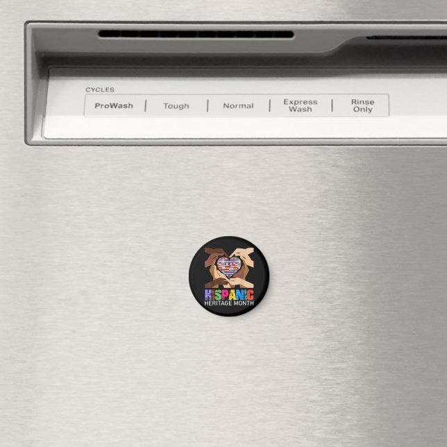 Hispanic Heritage Month Hände Herz Magnet (In Situ (Geschirrspüler))