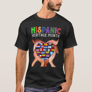Hispanic Heritage Month Herzform Hand Lateinamerik T-Shirt